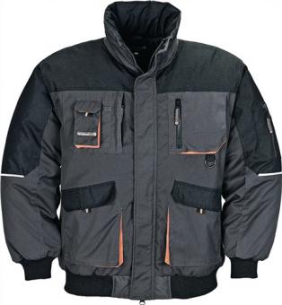 Pilotenjacke Gr.XL dunkelgrau/schwarz/orange - 1 ST  TERRATREND