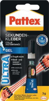 Sekundenkleber Ultra Gel - 36 G / 12 ST  3g farblos Tube PATTEX