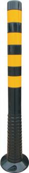 Sperrpfosten Polyurethan schwarz/gelb - 1 ST  D.80mm z.Aufschr.m.Befestigungsmat.H1000mm