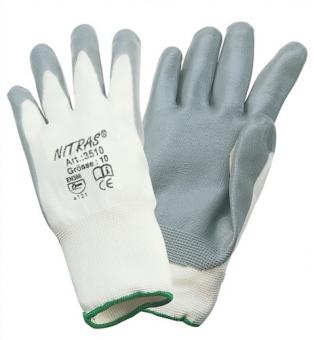 Handschuhe Nitril Foam Gr.9 - 12 PA  rot/schwarz PA m.Nitrilschaum II NITRAS