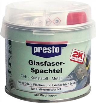 2K-Glasfaserspachtel prestolith - 1,5 KG / 6 ST  ext.grau-grn,Hrter rot 250g Dose PRESTO