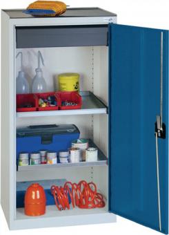 Werkzeug-/Beistellschrank - 1 ST  H1000xB500xT500mm 1Schubl.,2BD grau/blau STUMPF