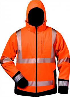 Warnschutz-Softshelljacke - 1 ST  Lukas Gr.XL orange/schwarz ELYSEE