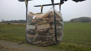 Big Bag fr Brennholz 1,0m, 5-seitig belftet - 5 Stk  100x100x100cm; mit 4 Halteschlaufen+ 2 unten