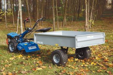 Anh�nger/R�ckw�rtskipper 150x100x30 cm, incl. Sitz - 1 Stk  f�r Ferrari Einachser, Farbe Silber, max. 500 kg