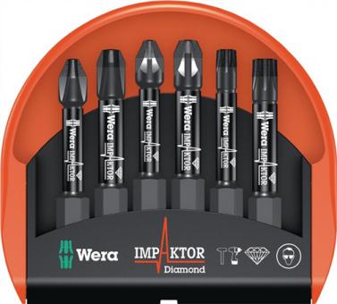 Bitsortiment Bit-Check 6 - 1 ST  Impaktor 1 6-tlg.PH/PZD/T WERA