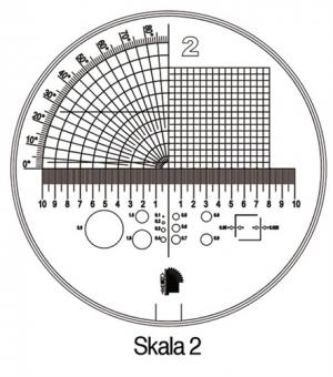 Messskala Tech-Line Skala-D.25/2,5mm - 1 ST  Duo-Skala 2 SCHWEIZER