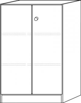 Schrank H1270xB800xT420mm - 1 ST  Buche 2 Tren Knaufgriff abschl.