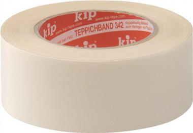 Gewebeteppichband 342 L.25m - 150 M / 6 RL  B.50mm beige Rl.KIP