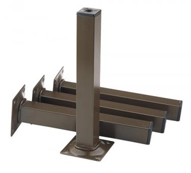Mbelfu schwarz RAL 9005 - 4 ST  25x25mm H.700mm Platte ELEMENT SYSTEM