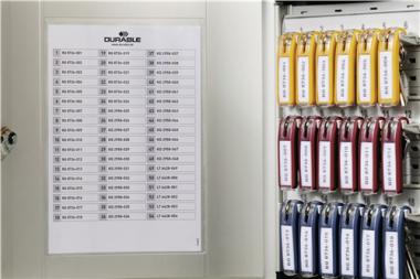 Schl�sselschrank Key-Box - 1 ST  H400xB302xT118mm 1-t�rig Zylinderschl.Anz.Hak.72