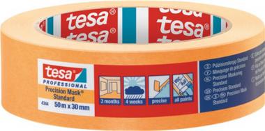 Pr�zisionskrepp 4344 Stand.glatt - 0,54 M / 3 RL  hellbeige L.50m B.50mm Rl.TESA