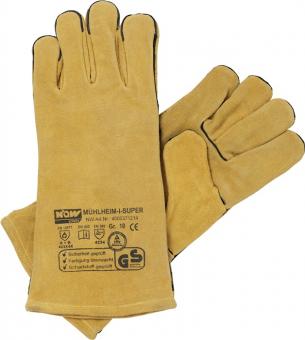 Schweierhandschuhe Mhlheim - 6 PA  I Super Gr.10 gelb Rindspaltleder 6 PA