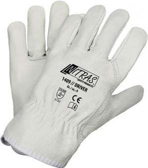 Handschuhe Driver Gr.10 grau - 12 PA  Rindvollleder EN 388 PSA II NITRAS