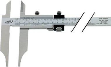 Werkstattmessschieber DIN862 - 1 ST  800mm m.Spitzen u.FE Schnabel-L.150mm H.PREISSER