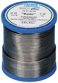 Ltdraht ISO-Core Kolo 2mm - 0,5 KG / 1 ST  500g S-Pb60Sn40 FELDER