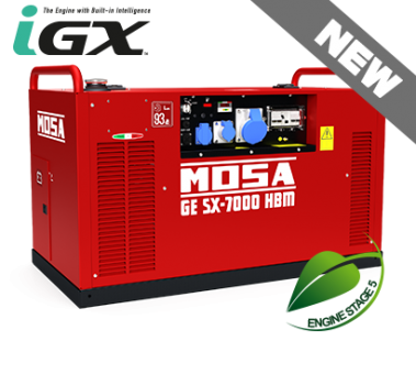 GE SX-7000 HBM Mosa Stromerzeuger - 1 Stk  6-6,7 kVA, 230 V, HONDA iGX 390 + E-Start