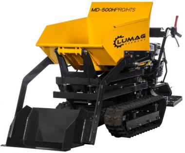 LUMAG MD500HPROHTS Hydr. Minidumper, mit Kettenantrieb - 1 Stk  High Tip Selbstlader+ Schaufel, Zuladung Max. 500Kg