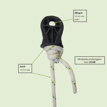 RopeWizerTM - Der vereinfachte Splei - 1 Stk  Seilendkausche zum Nachrsten