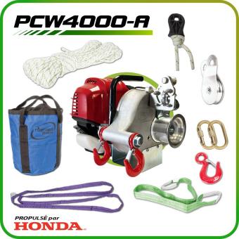 Portable Winch PCW4000-A Spillwinde m. Benzinmotor - 1 Stk  mit 9 teiligem Zubehrkit