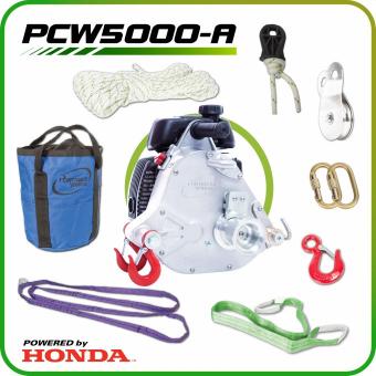 Portable Winch PCW5000-A Spillwinde m. Benzinmotor - 1 Stk  mit 9 teiligem Zubehrkit