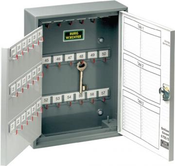 Schlsselschrank 6700/176 R H380xB285xT105mm - 1 ST  2-trig m.Zylinderschl.Anz.Hak.176
