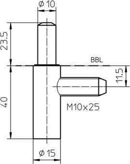 Rahmenteil V 8100 WF U STA - 20 ST  vern.f.2-tlg.Stahlzargen Nachrstband SIMONSWERK