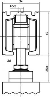 Einzugsdmpfung Perlan 140 - 1 ST  SoftStop EV 1 Softstop 2-s.1290-1700mm GEZE