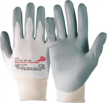 Handschuhe Camapur Comfort - 10 PA  619 Gr.11 wei/grau Polyamid mitPUR EN 388 Kat.II