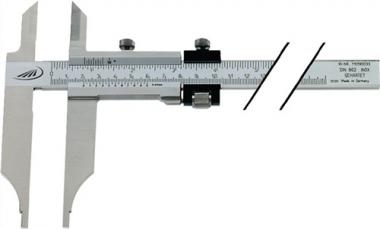 Werkstattmessschieber DIN862 - 1 ST  300mm m.Spitzen u.FE Schnabel-L.90mm PREISSER