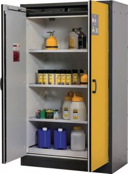 Sicherh.-Schrank Typ 30 H1947xB1164xT620mm - 1 ST  grau/gelb Vollblechtren ASECOS