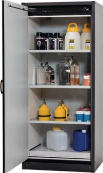 Sicherh.-Schrank Typ 30 H1947xB864xT620mm - 1 ST  grau/gelb Vollblechtren ASECOS