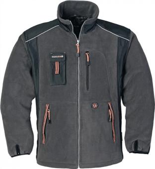 Fleecejacke Gr.XL dunkelgrau/schwarz/orange - 1 ST  TERRATREND