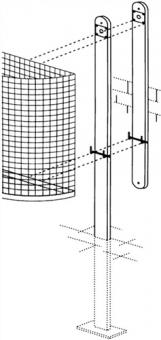 Befestigungsschiene f.Abfallkrbe - 1 ST  STA