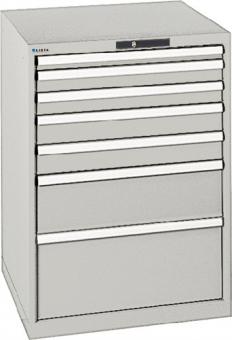 Schubladenschrank H1000xB717xT725mm - 1 ST  lichtgrau 7Schubl.Vollauszug,KeyLock