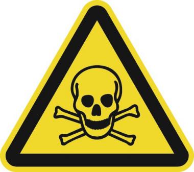 Warnzeichen ASR A1.3/DIN EN - 1 ST  ISO 7010 200mm Warnung vor giftigen Stoffe Folie