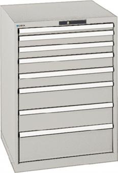 Schubladenschrank H1000xB717xT725mm - 1 ST  lichtgrau 8Schubl.Vollauszug,KeyLock