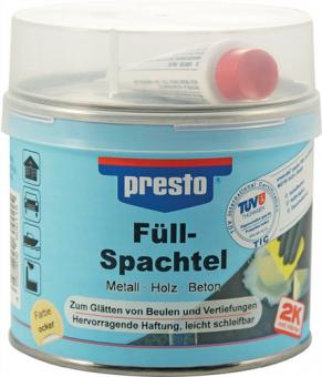 2K-Fllspachtel prestolith - 6 KG / 6 ST  plastic ocker,Hrter rot 1000g Dose PRESTO