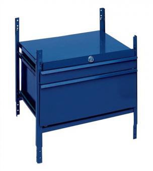 Schubladenelement LOGS 100 H520xB540xT390mm - 1 ST  2 Schubl.abschl.blau RAL 5022 LOGS