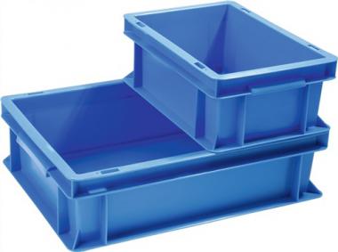 Transportbehlter L300xB200xH120mm - 1 ST  blau PP Muschelgr.Seitenwnde geschl.PROMAT