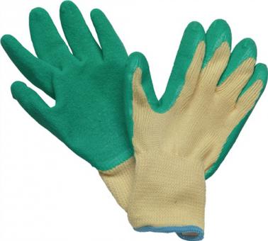 Handschuhe Specialgrip Gr.9 - 12 PA  gelb/grn EN 388 PSA II PES m.Latex STRONGHAND