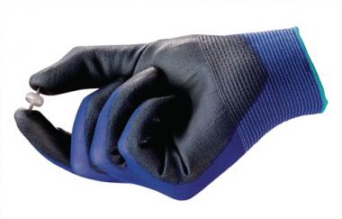 Handschuhe HyFlex 11-618 - 12 PA  Gr.10 blau/schwarz EN 388 PSA II Nyl.m.PU ANSELL