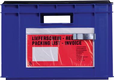 Etikettenklammer Federstahl - 1 KT  verz.f.Transportstapelkasten 25St./Karton LA-KA-PE