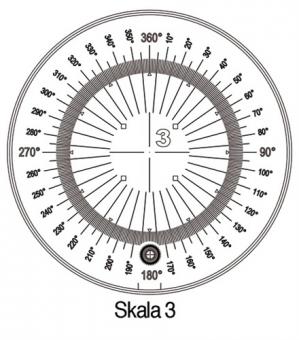 Messskala Tech-Line Skala-D.25/2,5mm - 1 ST  Duo-Skala 3 SCHWEIZER