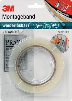 Montageband transp.L.5m B.19mm - 50 M / 10 ST  Rl.3M