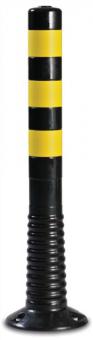 Sperrpfosten Polyurethan schwarz/gelb - 1 ST  D.80mm z.Aufschr.m.Befestigungsmat.H.750mm