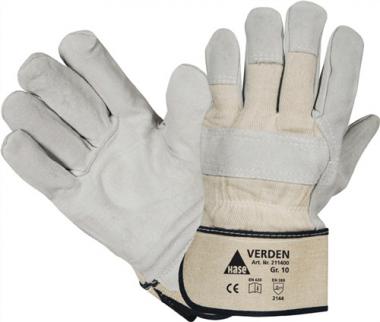 Handschuhe Verden Gr.10 grau/natur - 12 PA  Rindspaltleder EN 388 PSA II HASE