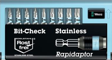 Edelstahlbitsortiment BC 10 - 1 ST  Stainless 1 10-tlg.PH/PZD/T/Schnellw.Halter WERA