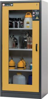 Sicherh.-Schrank Typ 30 H1947xB864xT620mm - 1 ST  grau/gelb Sichtfenstert.ASECOS