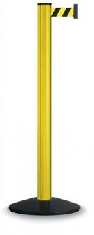 Gurtpfosten einfach D83xH1000mm - 1 ST  Pfosten gelb Gurt gelb/schwarz